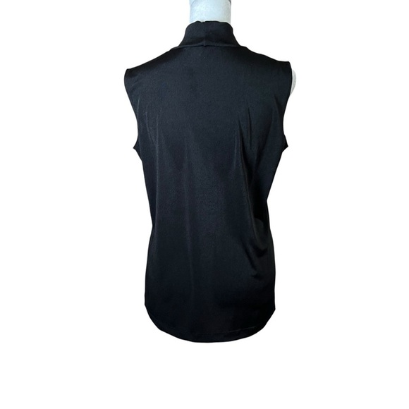 VTG Y2K Carolyn Strauss Slinky Knit Basic Black Minimalist Sleeveless Top USA S - Picture 5 of 8